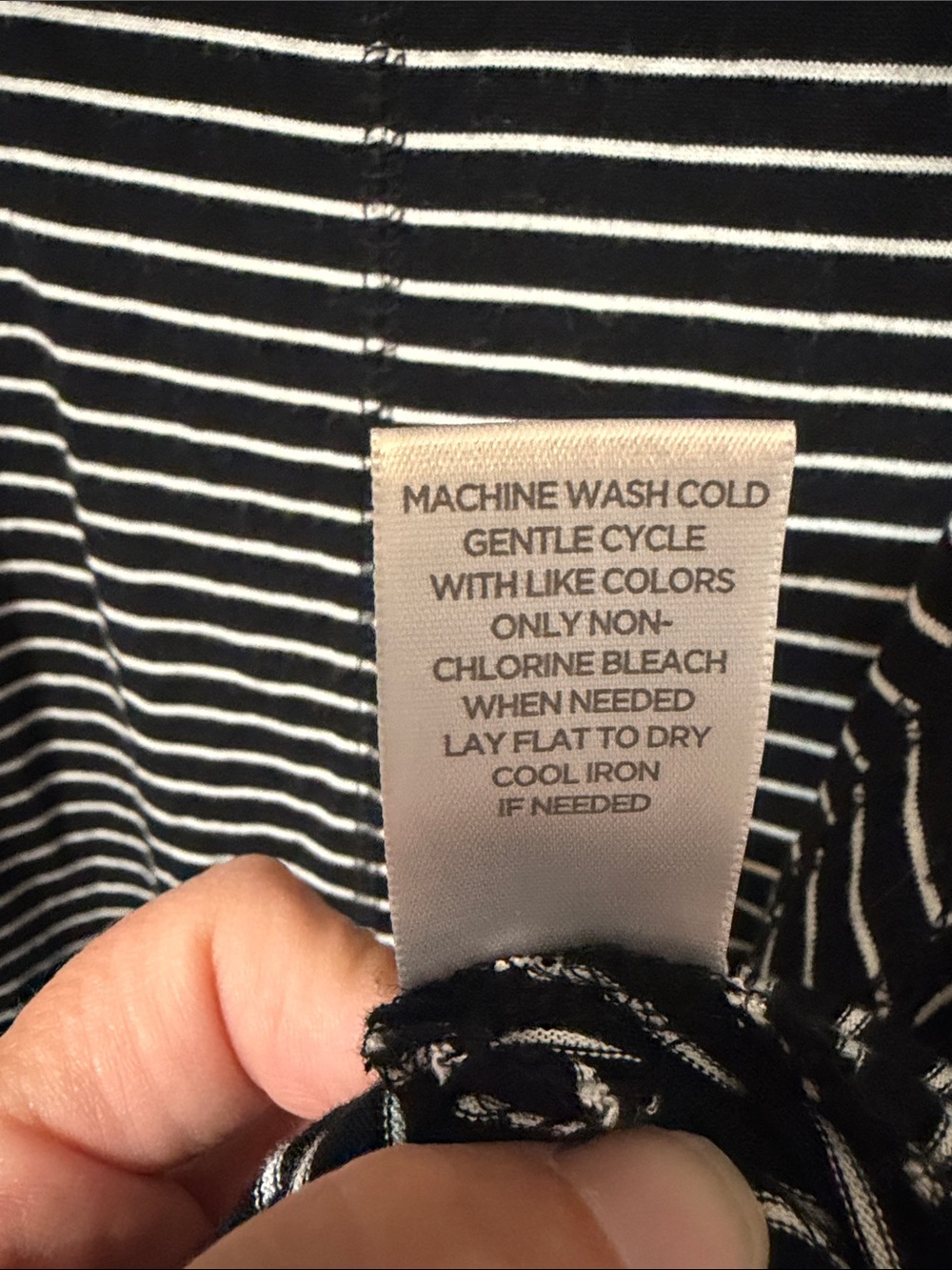 Avenue Black & White Striped V-Neck Short Sleeve Top - Picture 7 of 11